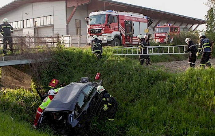 Übung: Verkehrsunfall mit eingeklemmter Person