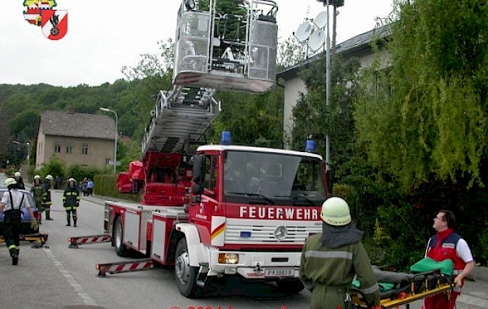 Gasaustritt und Menschenrettung Berggasse