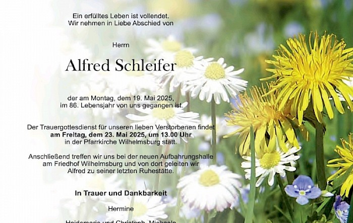 Letzte Ehre für unseren Kameraden LM Alfred Schleifer